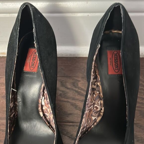 MISSONI FOR TARGET BLACK SUEDE PUMPS SIZE 7 - Picture 7 of 11